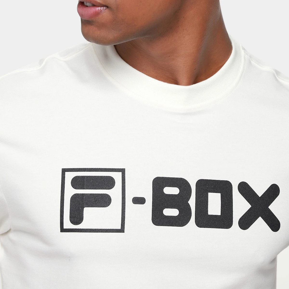 Miniatura Camiseta Fila Comfort F-Box Masculina Off White - G
