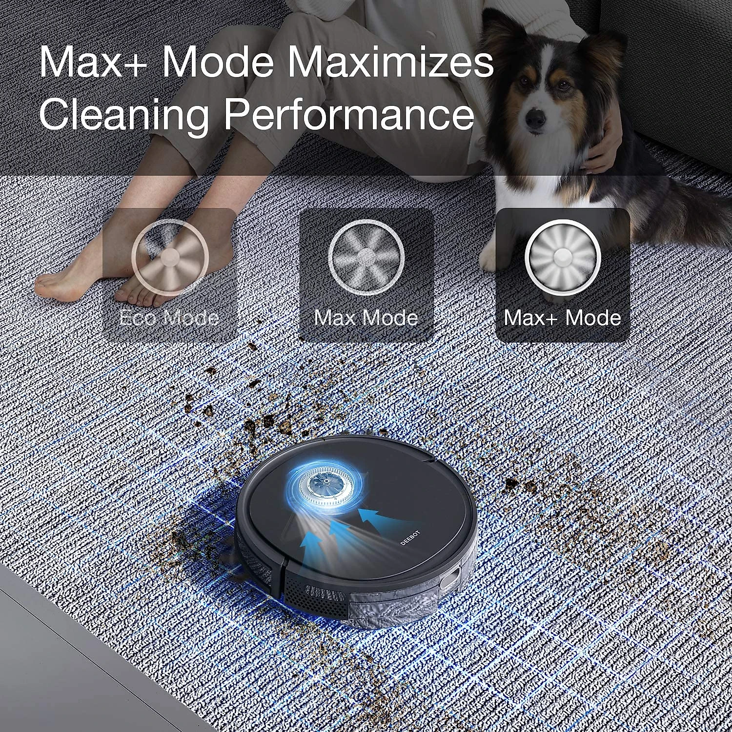 ECOVACS DEEBOT OZMO U2 Aspirador de Pó Robô com Controle R emoto e Conexão WIFI 110V Preto