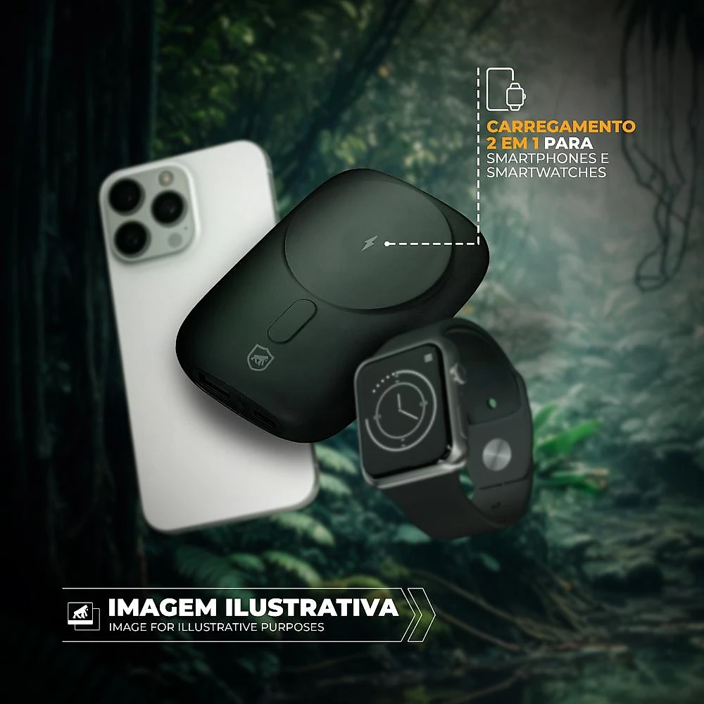 Carregador Portátil Wireless Magsafe 2 em 1 - Survivor - Gshield