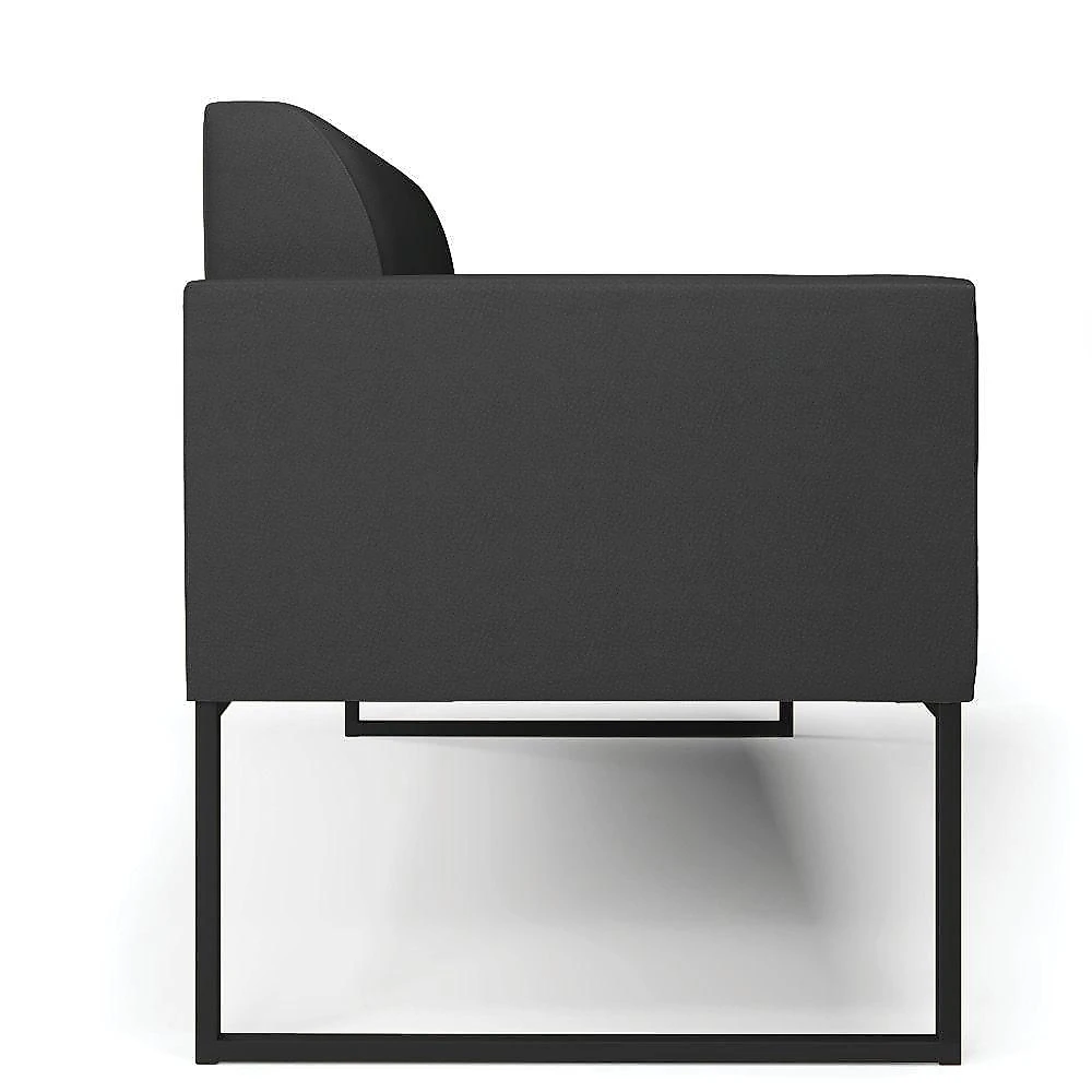 Sofá Namoradeira Base Industrial Preto Marisa Corino D03 - D\'rossi Cor Preto