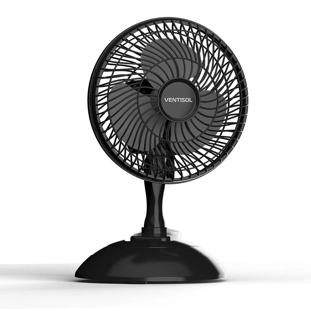 Mini Ventilador Portátil Ventisol 20cm de Mesa Preto Micro Ventilador Mini 220V