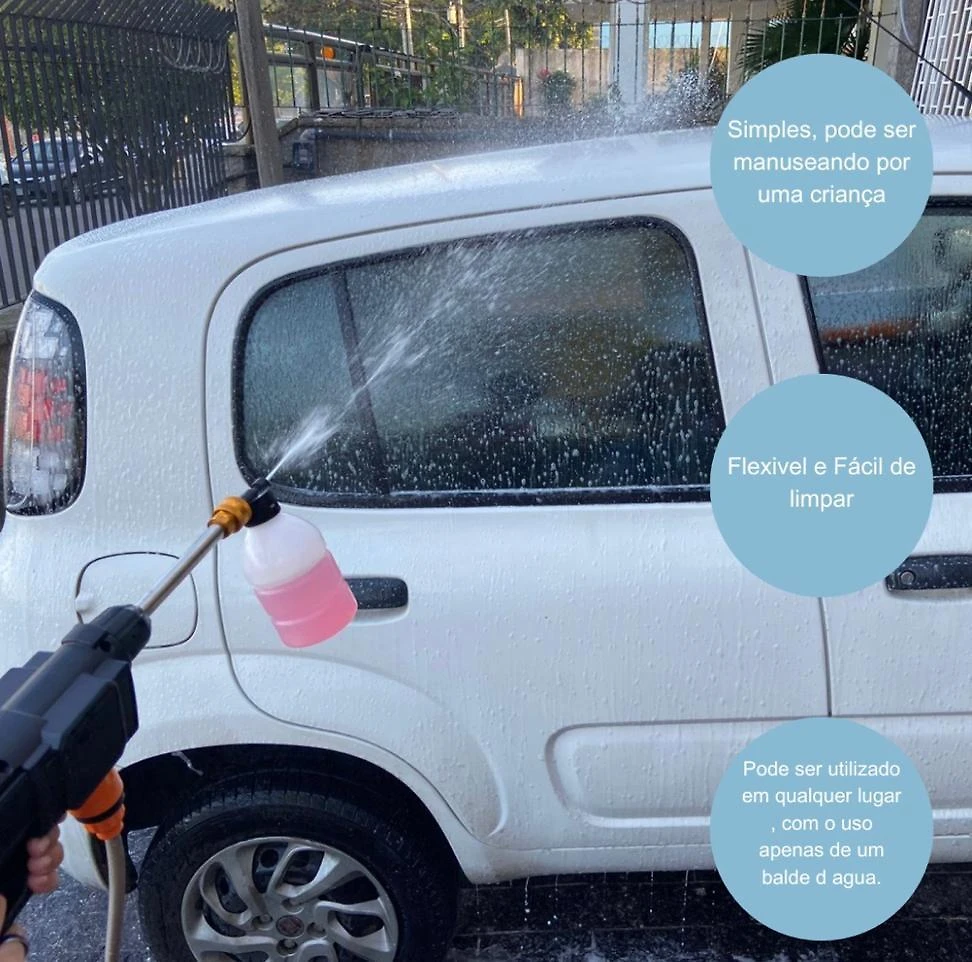 Mini Vap Lavadora Jato Alta Pressão Portátil Sem Fio Bateria