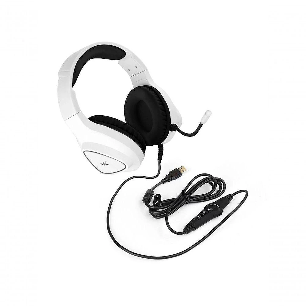 Fone De Ouvido Headset Gamer Chroma Usb 7.1 Rgb Branco - Gh802