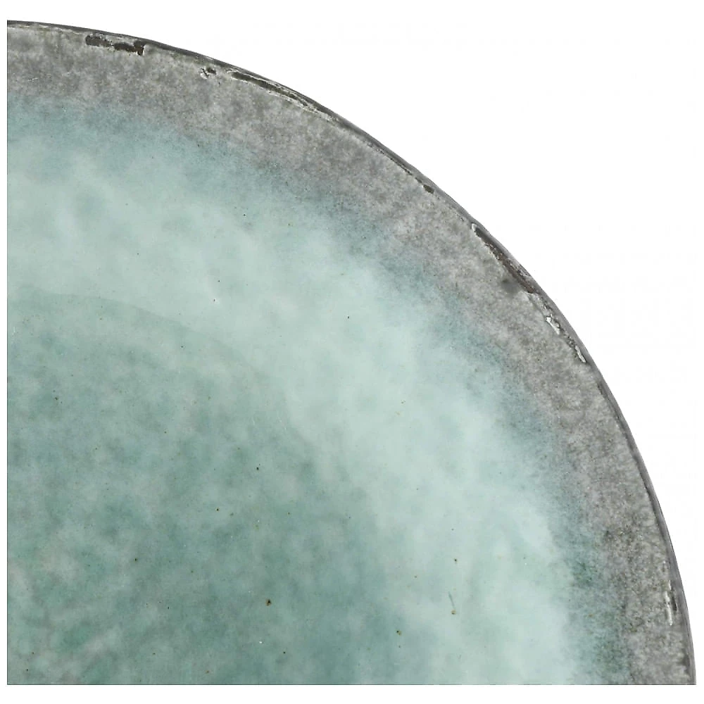 Aparelho de Jantar com 16 Peças em Cerâmica Serve 4 Pessoas, Gibson Elite Green, Cinza Claro