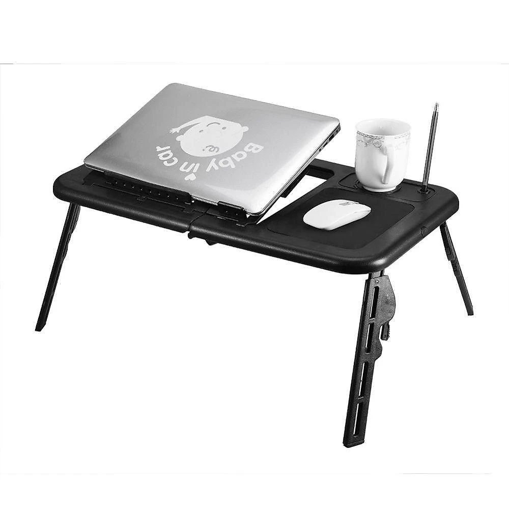 Mesa Notebook Apoio Refrigerador 2 Coolers Ventilador Touch Suporte Base Refrigerada Cama Sofa Ergonomica Dobravel Artic