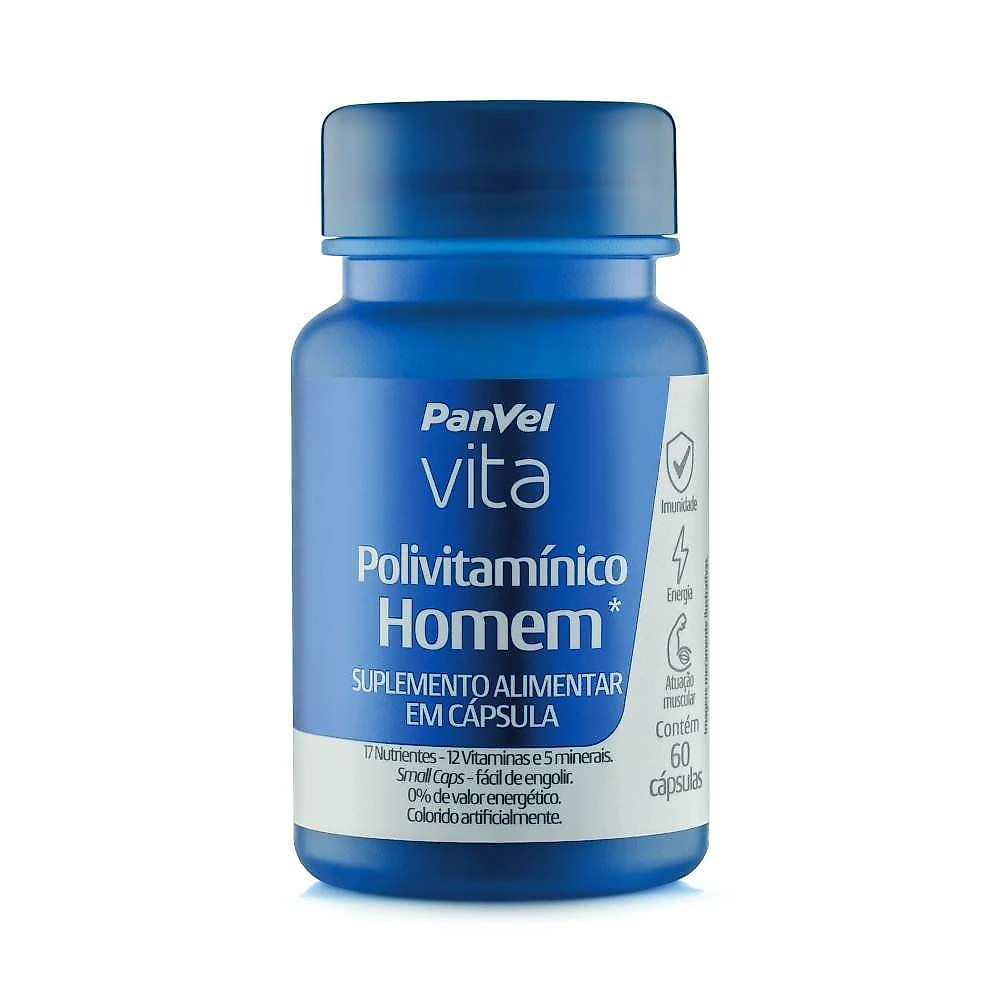 Miniatura Polivitamínico Homem Panvel Vita 60 Cápsulas