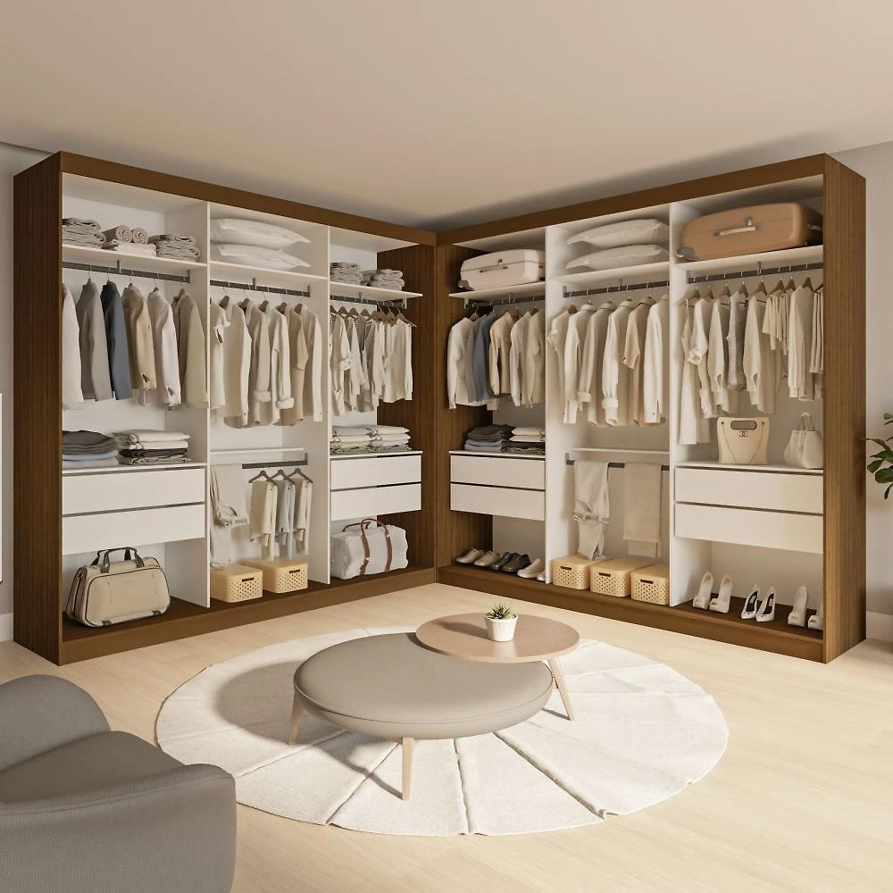 Closet Casal sem Portas 8 Gavetas Paris Duo Premium