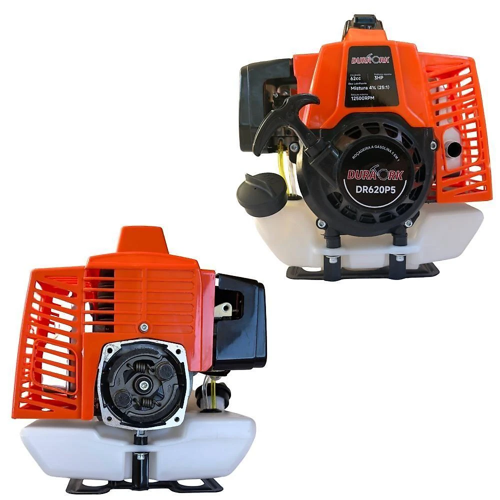 Roçadeira Lateral à Gasolina 5 em 1 DR620P56P Motor 2 Tempos 62cc 3HP Easy Start Tanque 1,2L