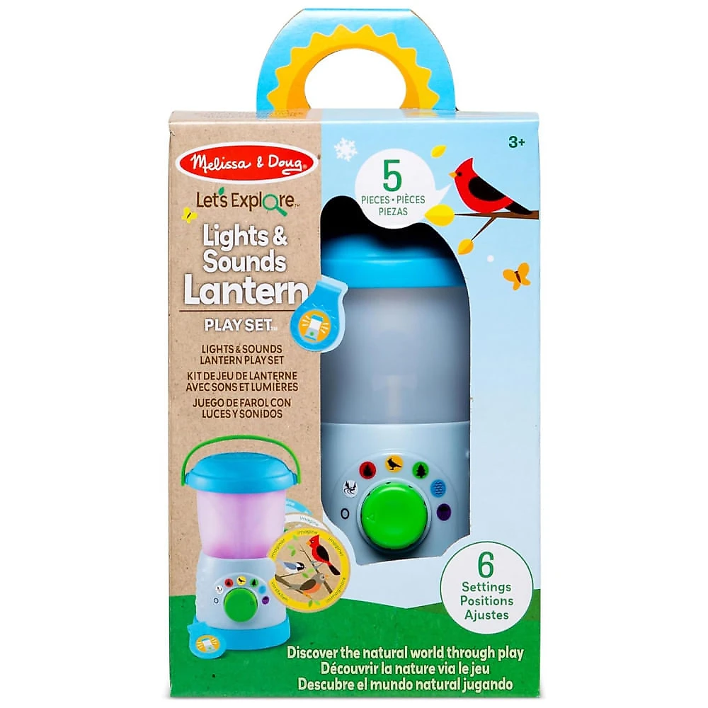 Lanterna Infantil com 3 Cartões Frente e Verso para Definir Cenário para Crianças Acima de 3 Anos, Melissa & Doug