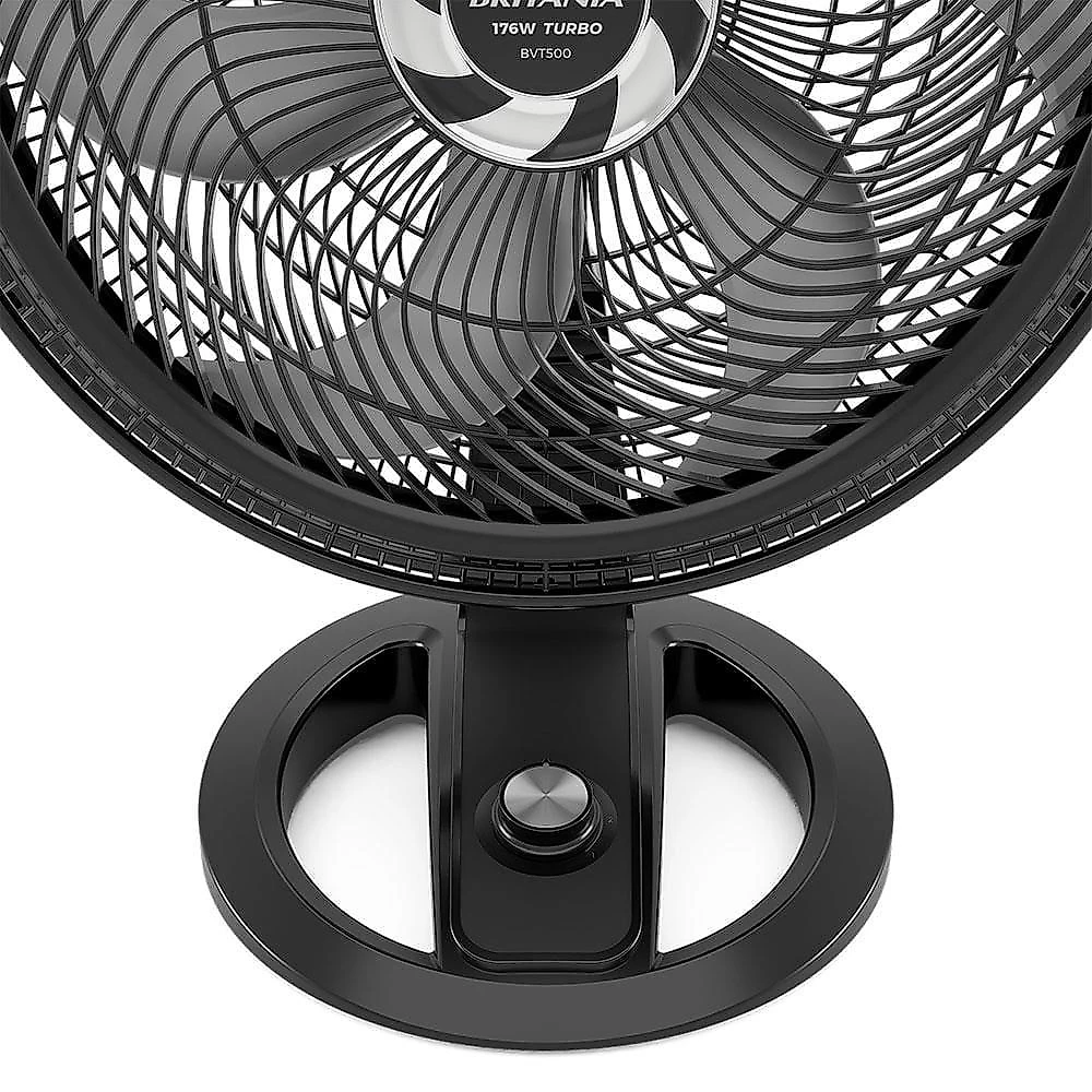 Ventilador de mesa britânia maxx force bvt500 58cm com 3 velocidades e 6 pás - preto 110