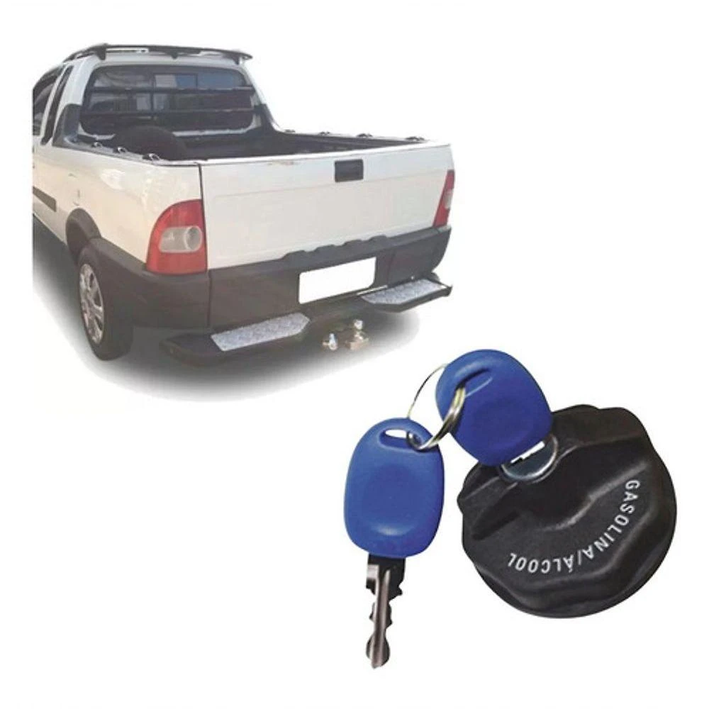 Tampa de Combustível para Bocal do Tanque Modelo F103 Fiat Palio Punto Siena Strada Uno com Chave