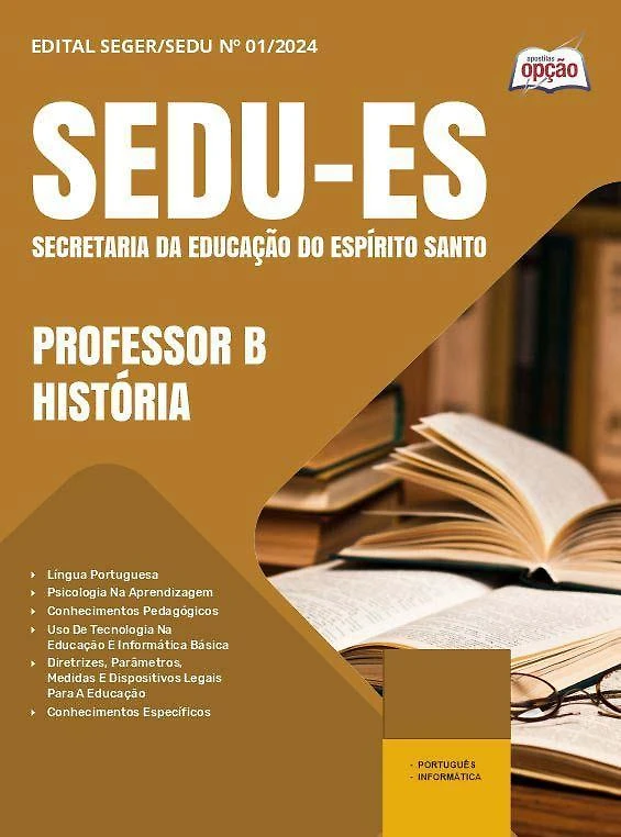 Miniatura Apostila Sedu Es 2025 - Professor B - História