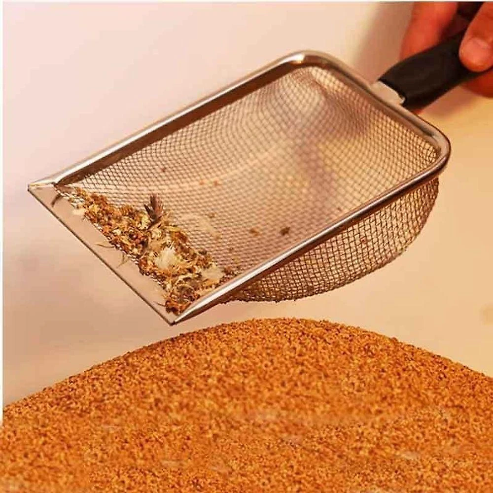 Pá Higiênica OEM para Limpeza de Caixas de Areia de Répteis em Aço Inox 27cm 1 Unidade