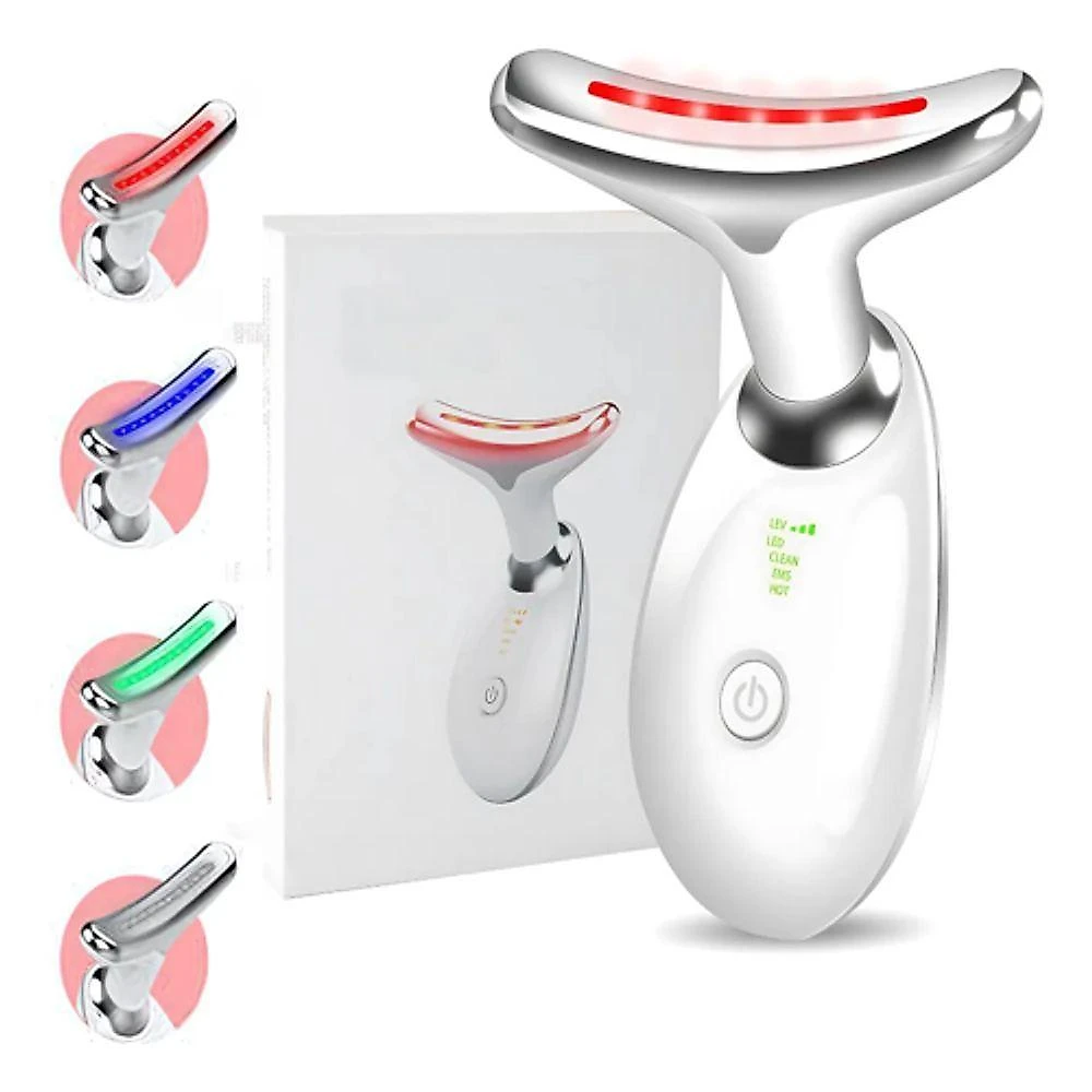 Massageador Facial Elétrico Eletrico Pescoço Led Lift Fototerapia Anti Rugas