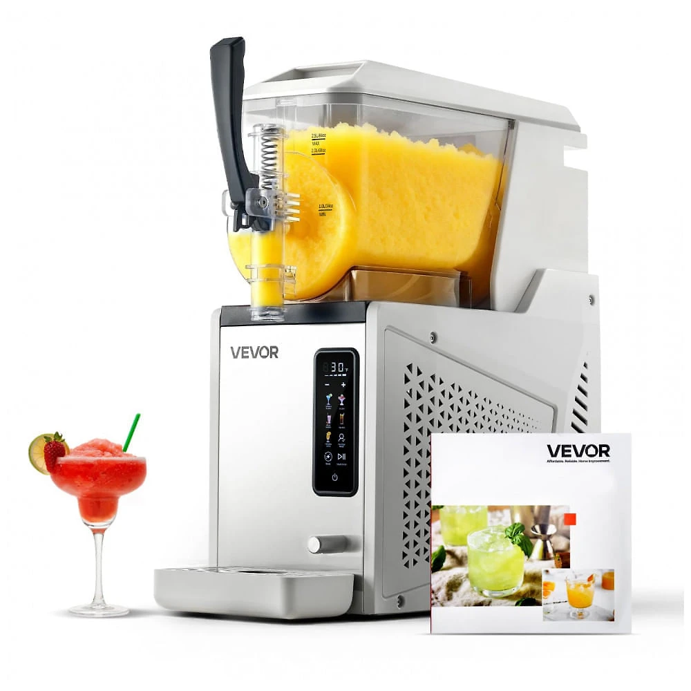Máquina de Slush Raspadinha VEVOR 3L Tanque Único 5 Programas Frozen Auto Limpeza 110V