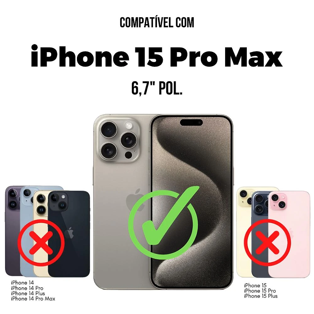 Capa MagSafe para iPhone 15 Pro Max - Rosa - Gshield