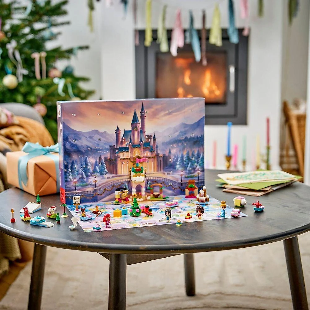 Calendário do Advento das Princesas 2026 24 Dias Caixa em Tabuleiro Branco Lego
