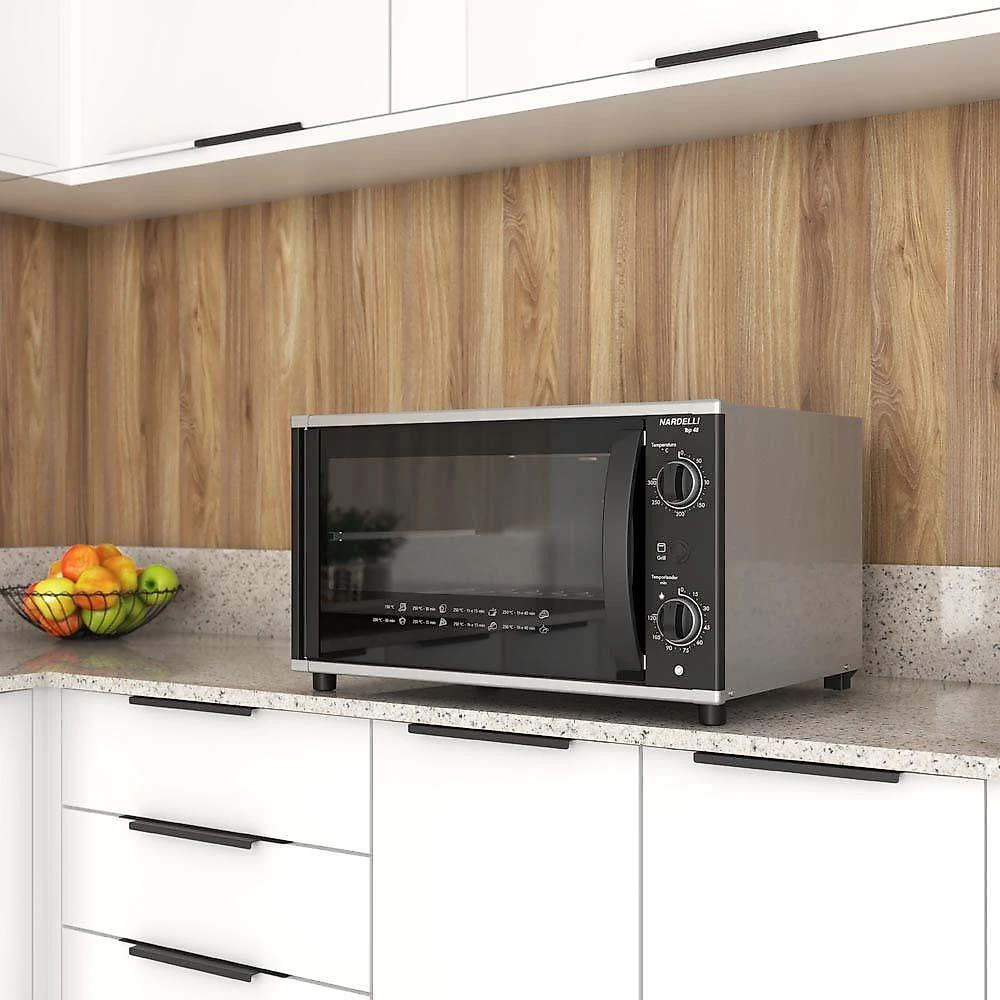 Forno Elétrico De Bancada 48 Litros Fogatti Top 48 Black Preto 110V