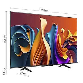 Smart TV 75" UHD 4K QLED Hisense 75Q6N Google TV com HDR10+, Dolby Atmos, Modo Esporte, Modo Jogo Plus e Compatível com Alexa