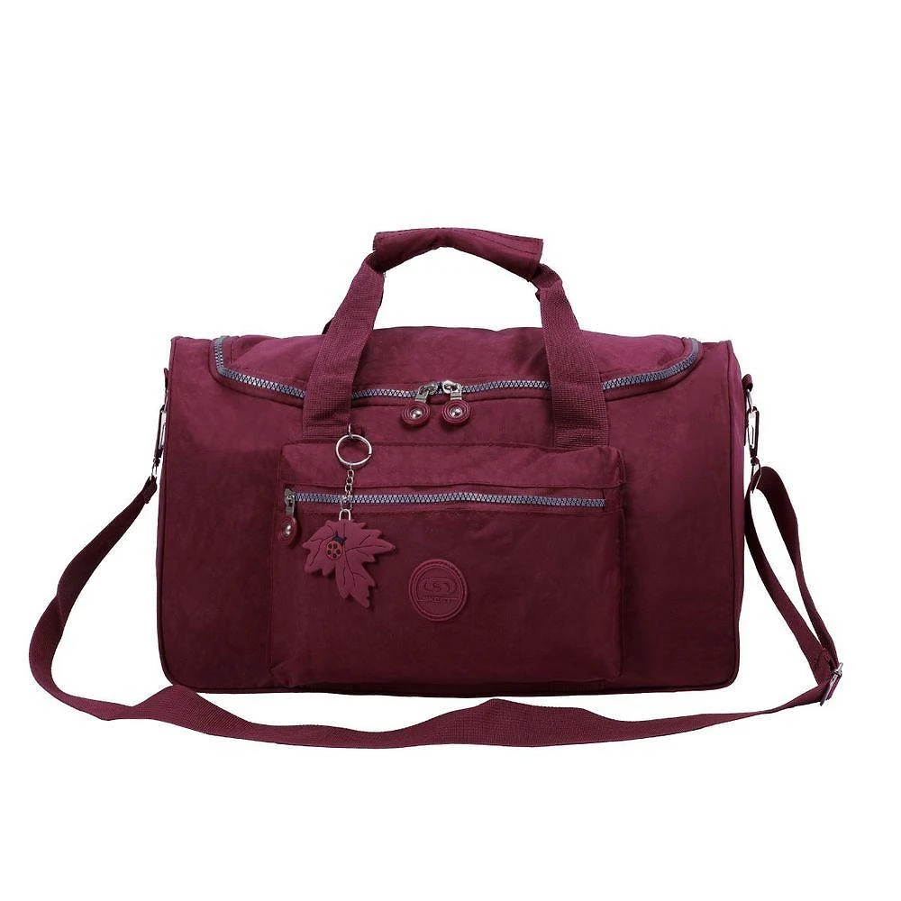 Sacola Viagem Bolsa Academia Fitness Feminina Pequena Mala De Mão Em Crinckle - Madrid Bordo