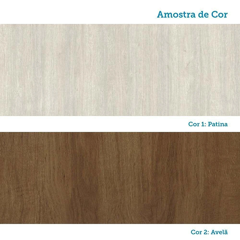 Cozinha Modulada Completa 5 Peças 270cm Com Vidro Reflecta E Pátina Ff-avelã Ff