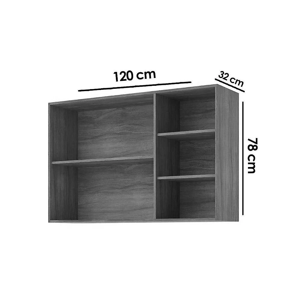 Kit Cozinha Brilhante C5P179 4 Portas 2 Gavetas MDF 120CM Cinamomo e Off MGM
