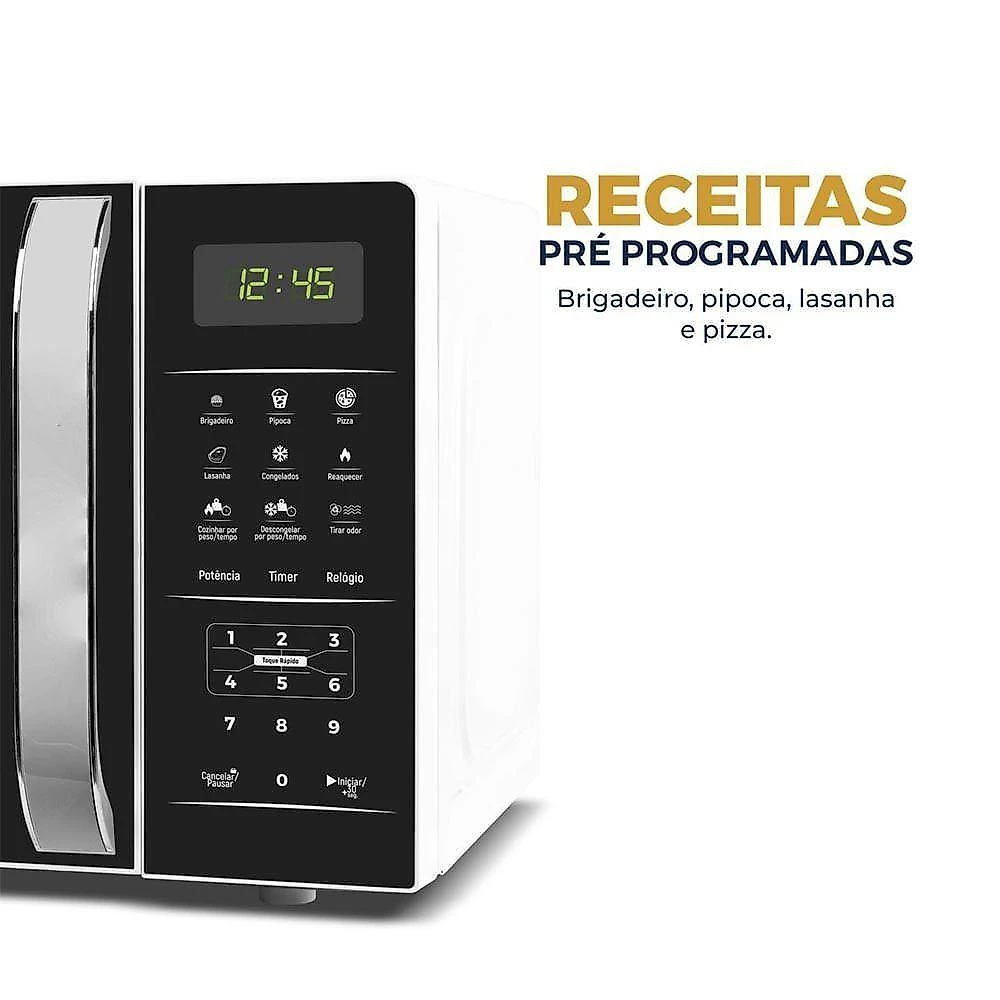 Micro-­ondas 20 Litros Britânia Pintura Limpa Fácil BMO23 1100W 110V