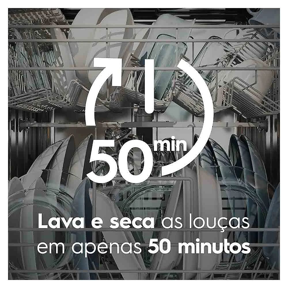 Lava-Louça Electrolux 14 Serviços Inox com Programa Lava e Seca 50' LS14E 127V