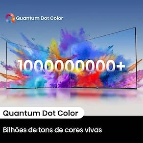 Smart TV 75" UHD 4K QLED Hisense 75Q6N Google TV com HDR10+, Dolby Atmos, Modo Esporte, Modo Jogo Plus e Compatível com Alexa