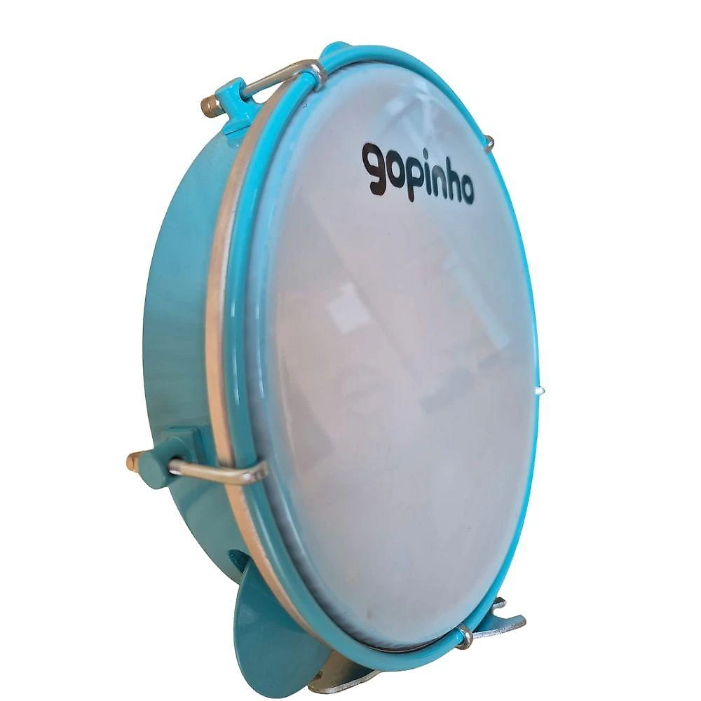 Kit Percussão Infantil Pandeiro 8 + Rebolo Reco E Repique Verde