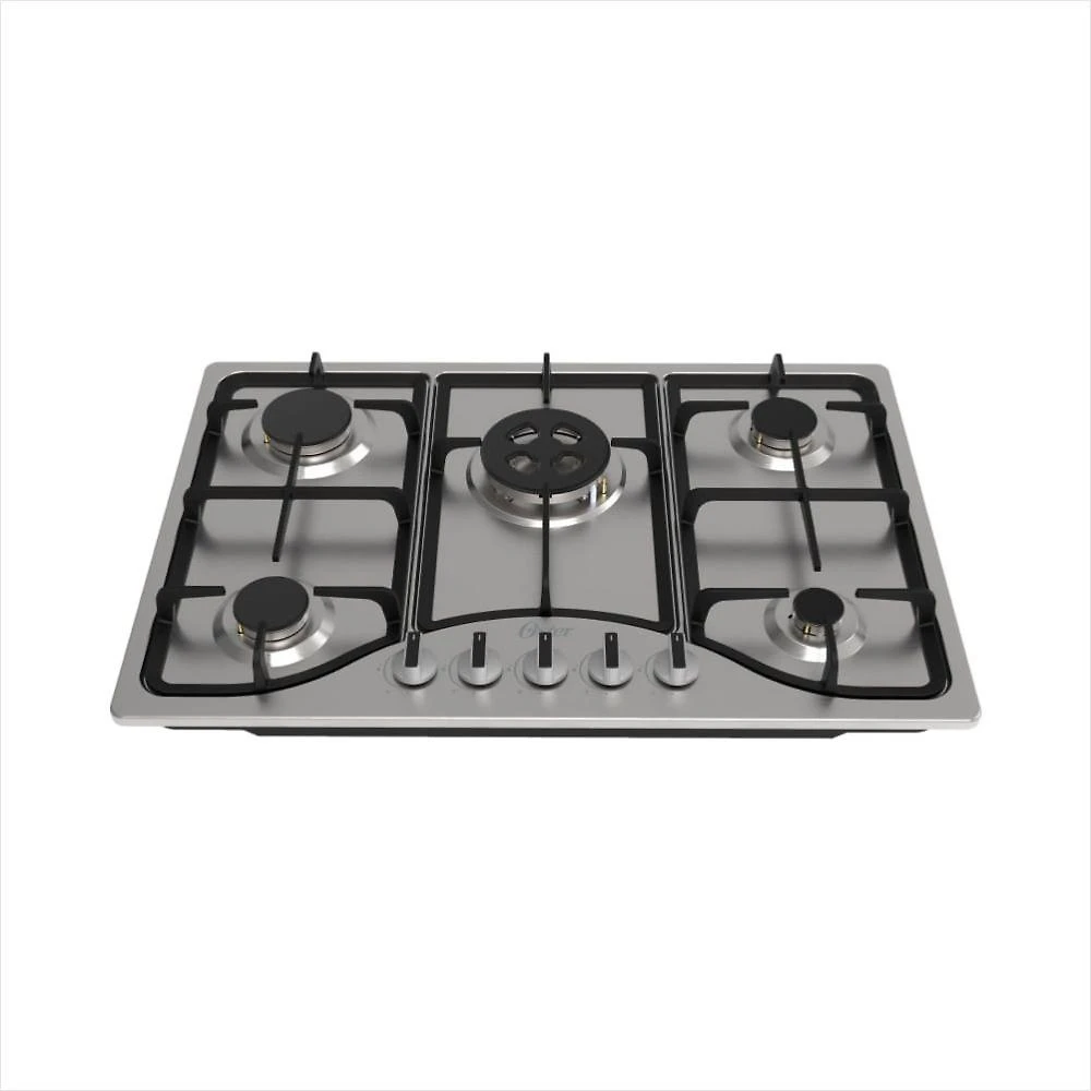Cooktop a gás inox 5 bocas semiprofissional bivolt oster