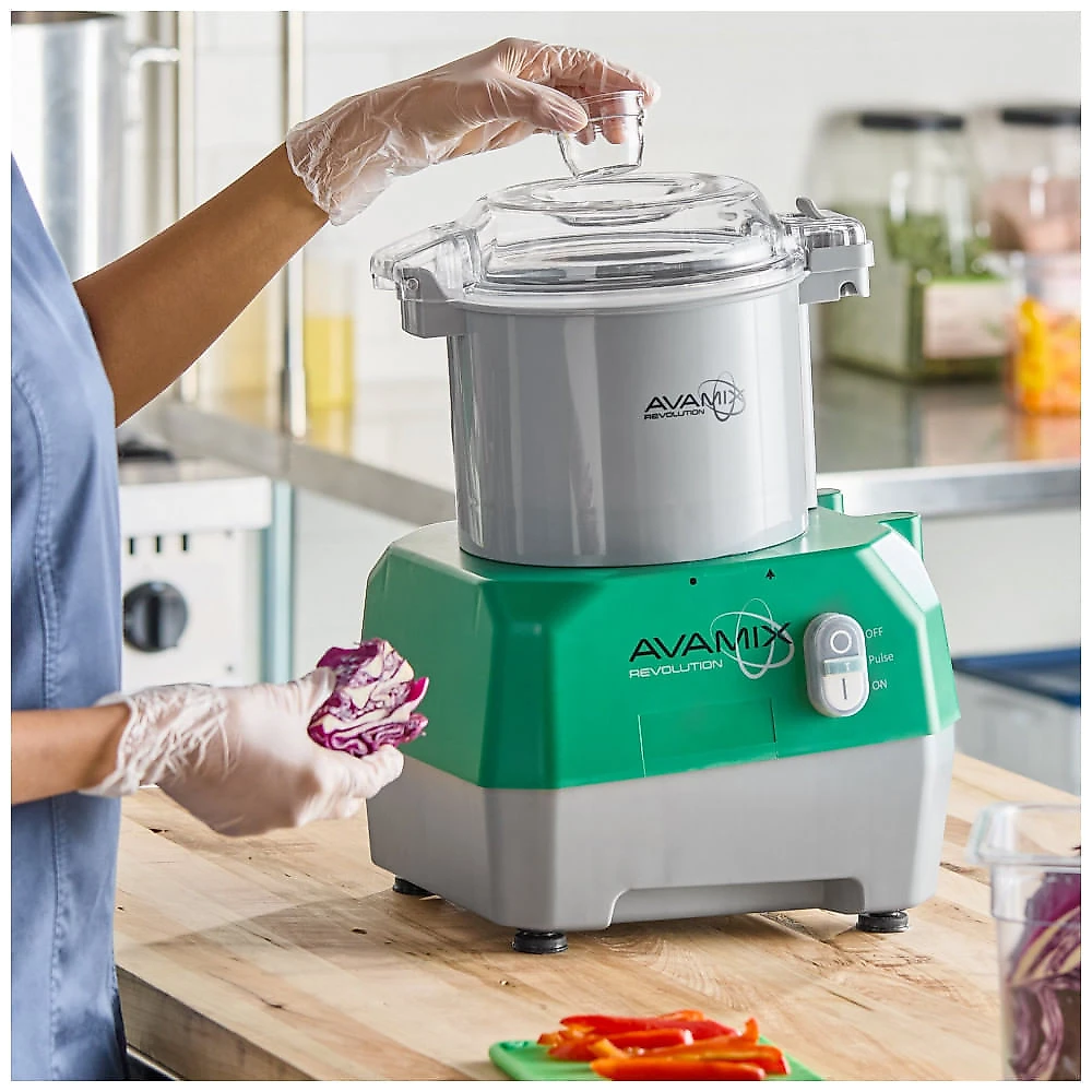 Processador de Alimentos Combinado AvaMix Revolution CFBB342DG Tigela Plástica Cinza 2.8L 2 Discos 120V