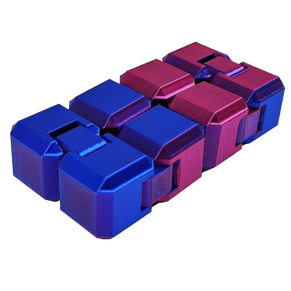 Fidget Cube Infinity 3D Anti Estresse com Movimentos Contínuos Bicolor Infinity Cube