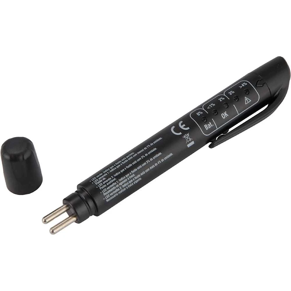 Caneta teste fluido freio dot3 dot4 vonder 5 leds portátil