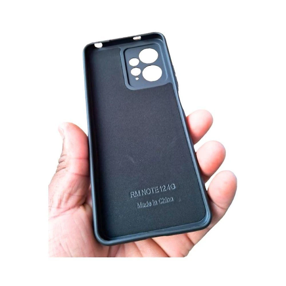 Capa Capinha Silicone Aveludado Preto Para Redmi Note 12 4g
