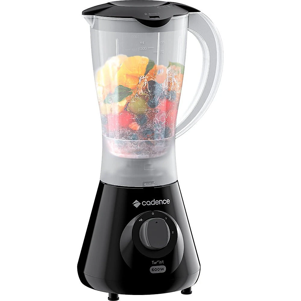 Liquidificador Cadence Twist, 1,5 Litros, 600W, LIQ100 Preto - 110V