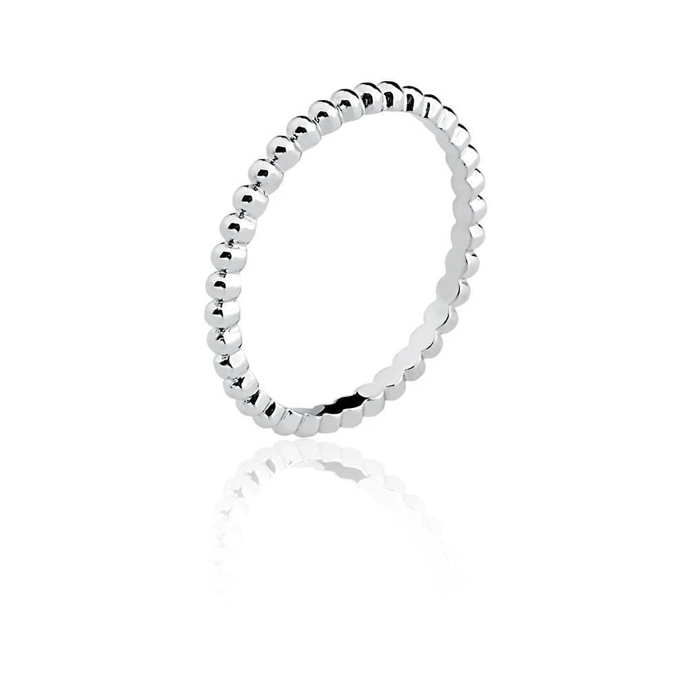 Anel Aparador Ouro Branco 18k L 6.4 Tamanho 18