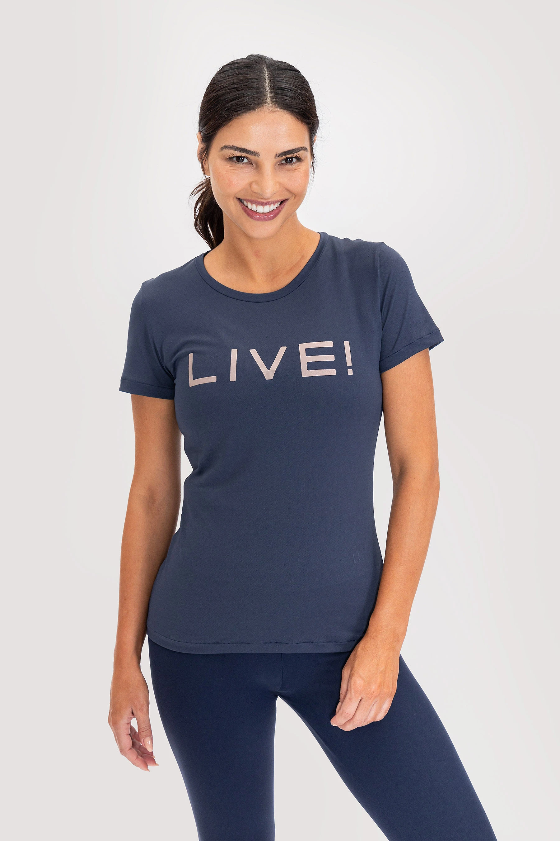 Miniatura Blusa Basic LIVE! Holographic - Azul Marinho - LIVE! Azul - EG