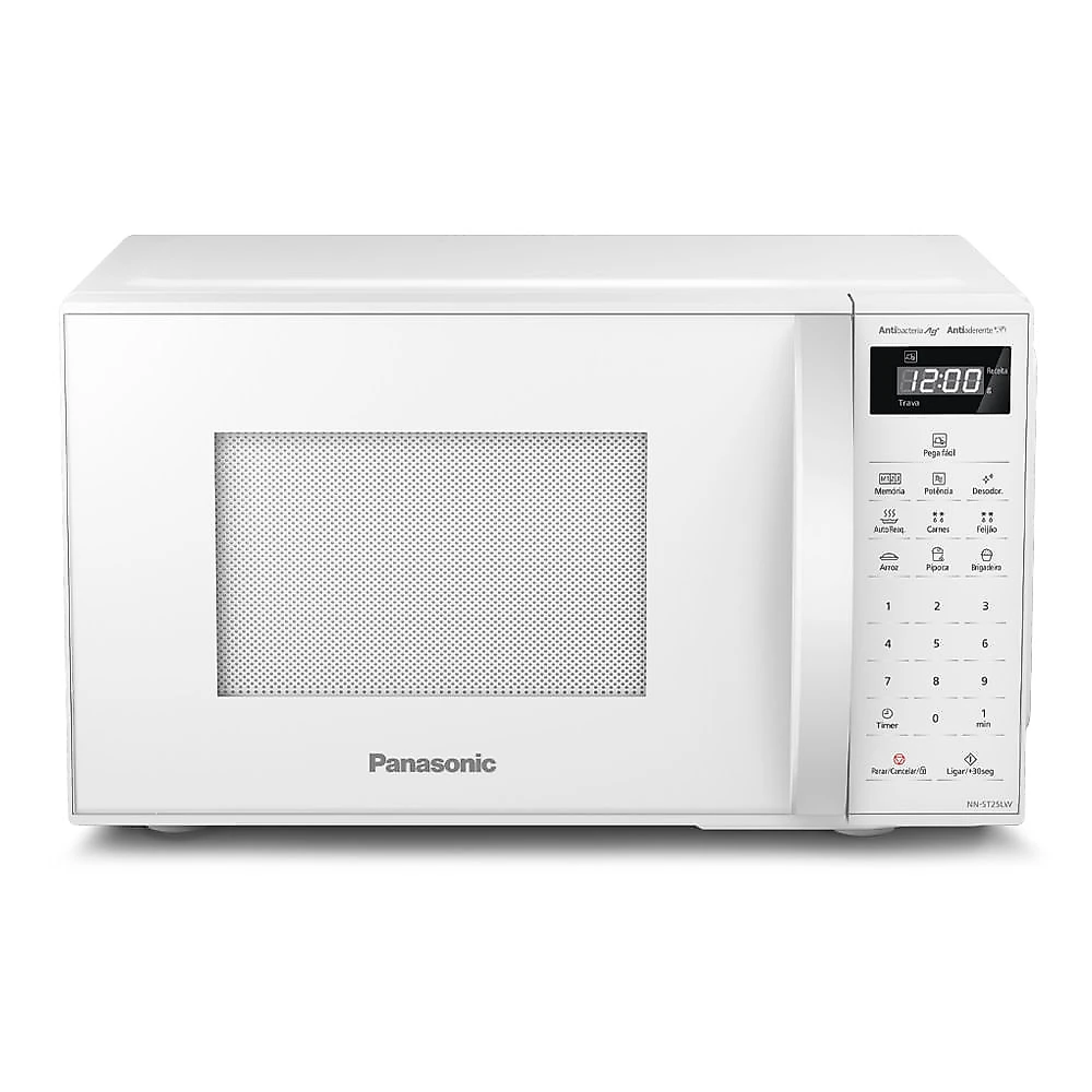 Miniatura Microondas Panasonic Tecnologia Antibactéria AG 21L Branco - NN-ST25LWRU 110v