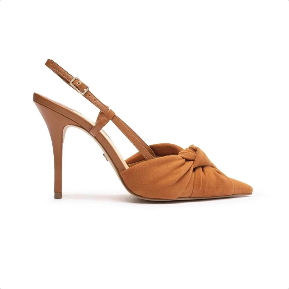 Miniatura Scarpin Arezzo Suede Salto Alto Feminino Marron - 35