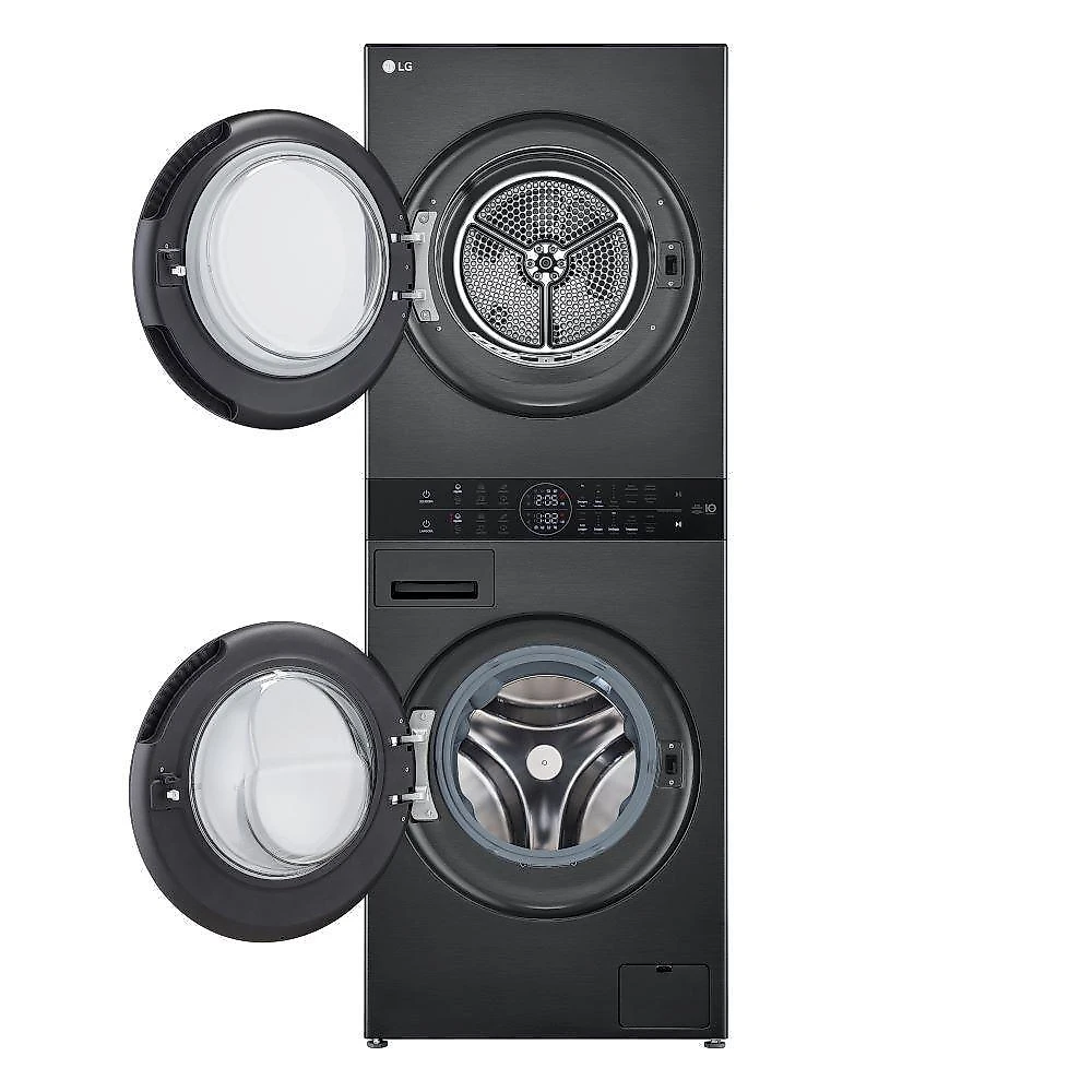 Lava e Seca Torre WashTower 14kg Black Inox 127V