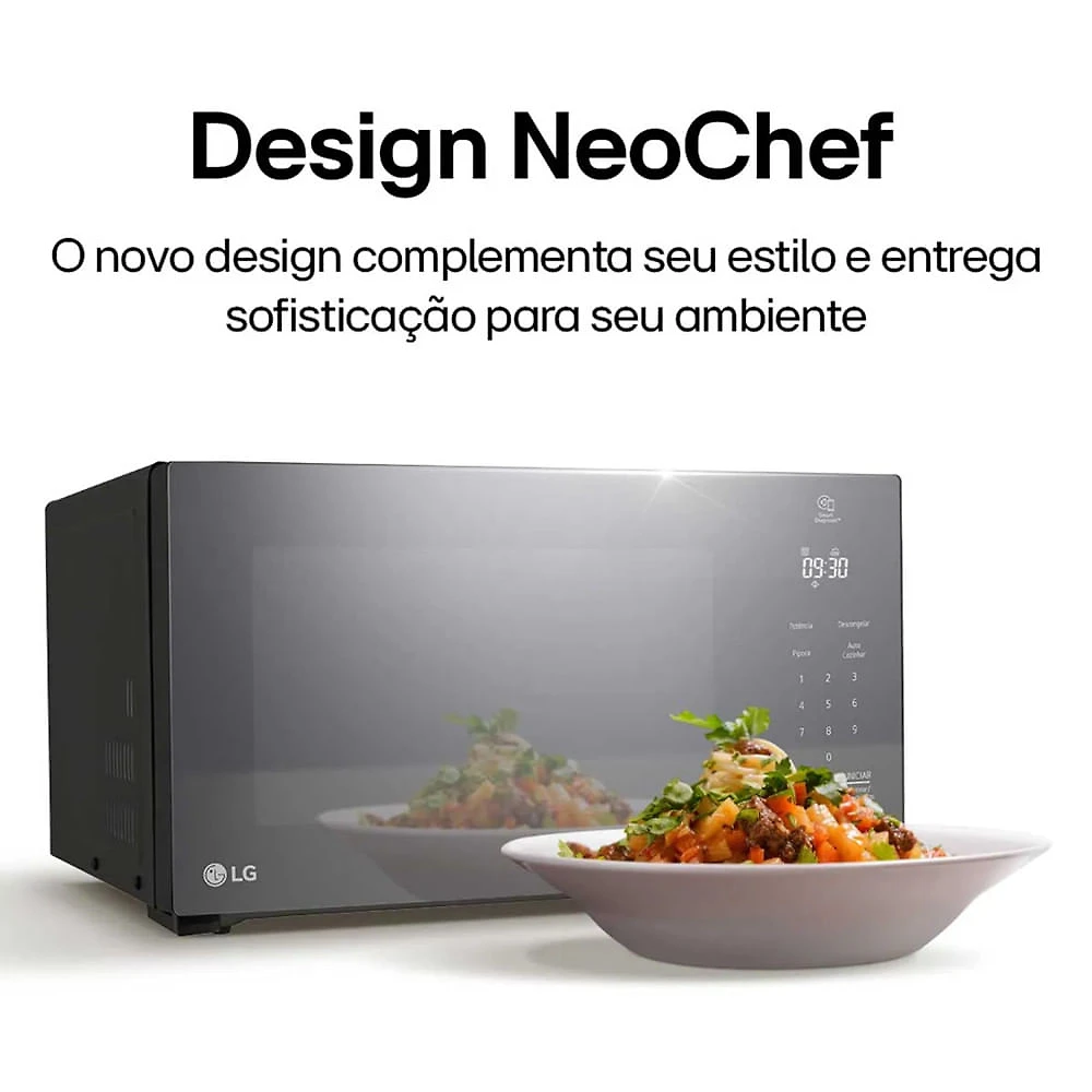 Micro-ondas NeoChef LG 30 litros Espelhado Limpa Fácil Preto - 110V
