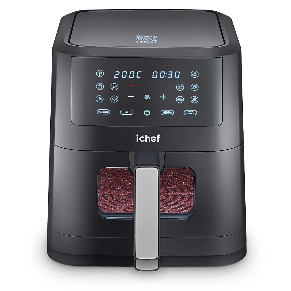 Fritadeira elétrica airfryer ichef smart vision 6l 127v