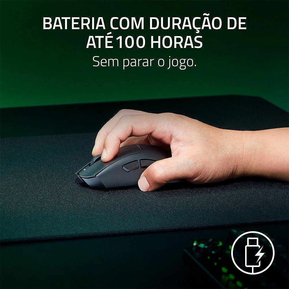 Mouse Gamer Sem Fio Razer DeathAdder V3 HyperSpeed, 30000 DPI, Preto - RZ01-05140100-R3U1