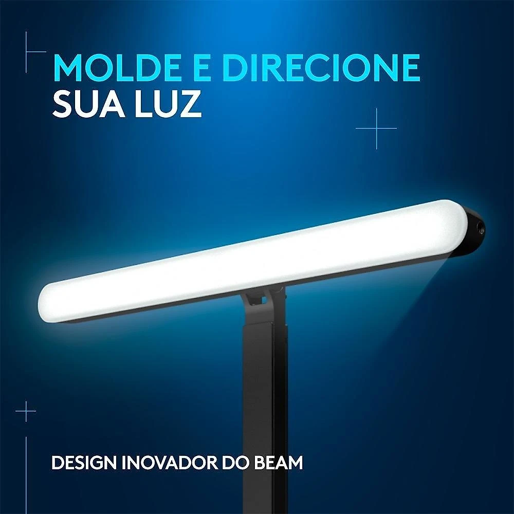 Iluminação de LED Premium para Streaming Logitech G Litra Beam com Tecnologia TrueSoft e Conexão USB Plug and Play - 946-000032