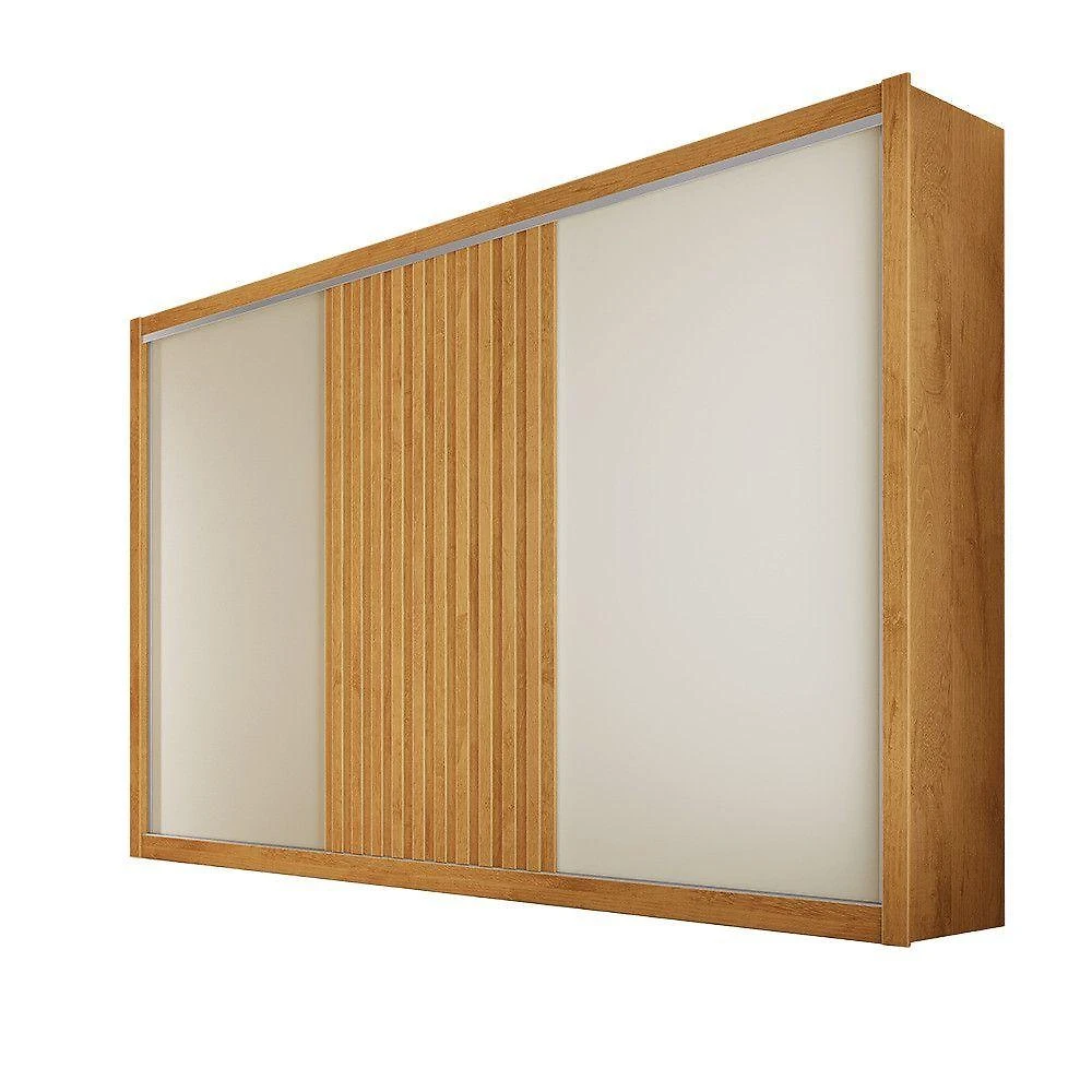 Guarda Roupa Vitória Casal 3 Portas 6 Gavetas 100% Mdf Peroba/off White/peroba