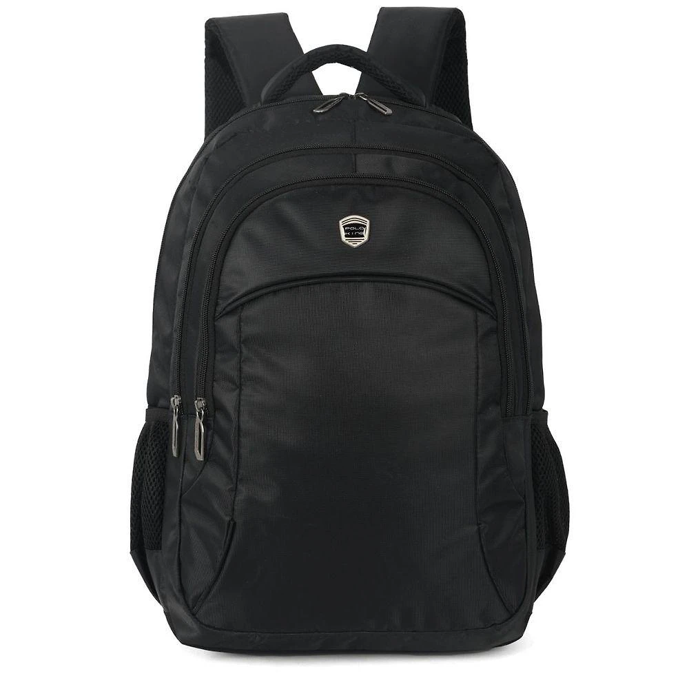 Mochila Notebook Até 17 Polegadas Mn54148pk com Compartimentos e Bolsos Laterais Preto Polo King