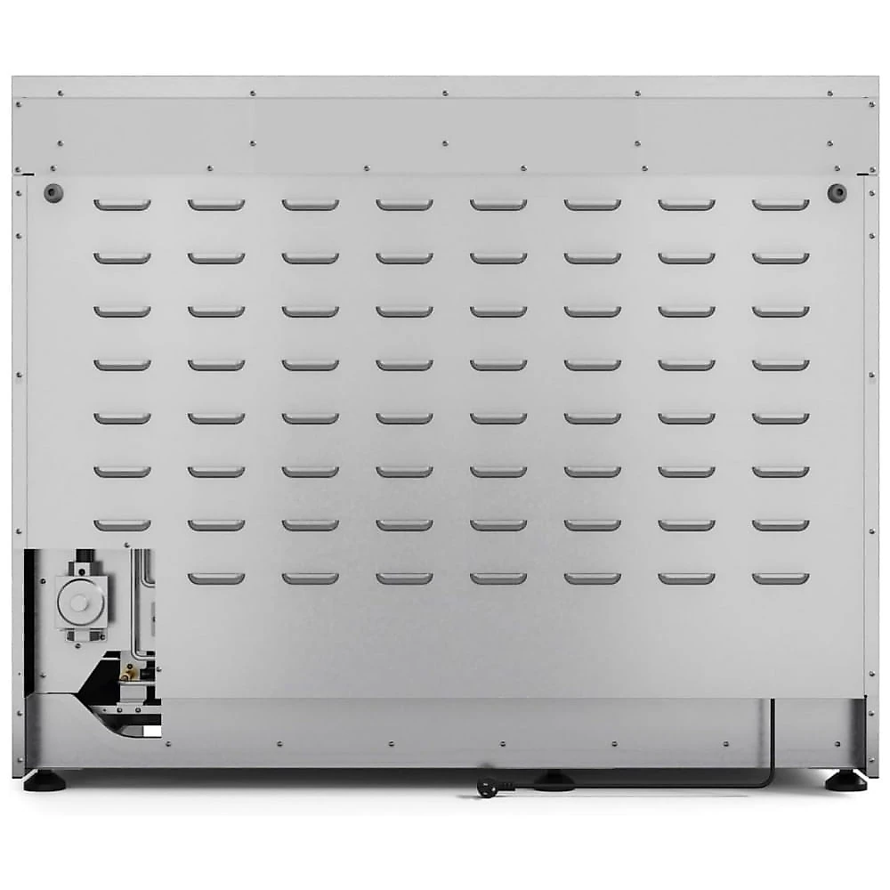Fogão a gás profissional 122 cm Gordon Ramsay THOR Kitchen inox/azul marinho, 7 queimadores, chapa 15.000 BTU, 2 fornos com convecção 198 L e 62 L