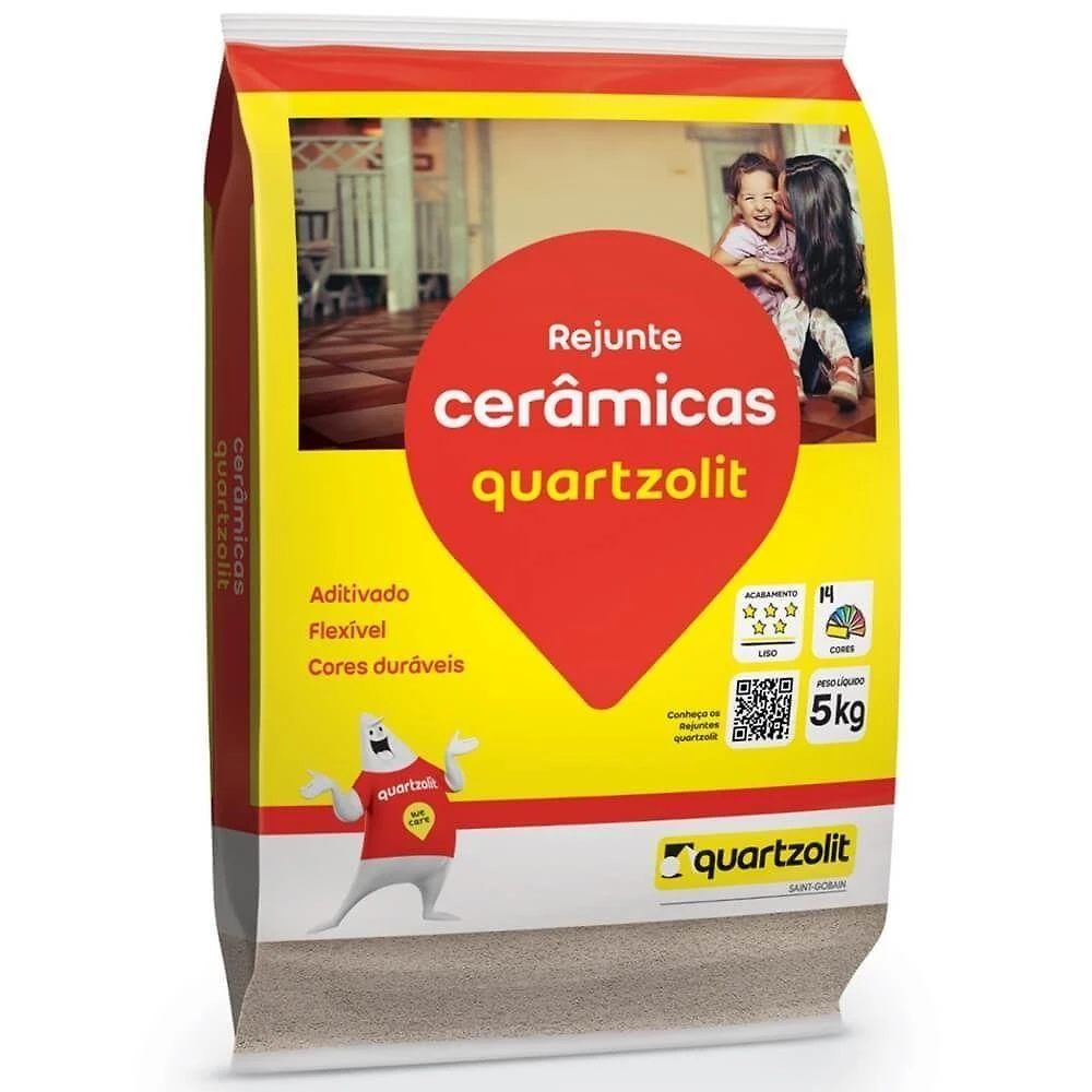 Rejunte Cimentício Weber Color Flexível Cinza Ártico 5kg 0107.00018.0030FD Quartzolit