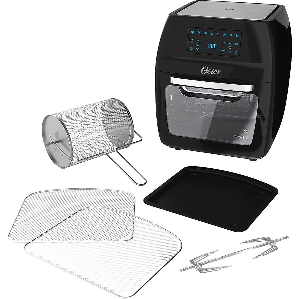 Fritadeira Sem Óleo Oster Oven Fryer 3 em 1, 1800W 12 Litros Preta - OFRT780 Preto - 110V